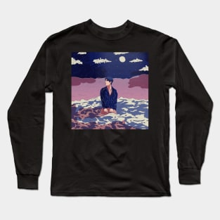 B.I Hanbin Waterfall K-POP Korea Solo Long Sleeve T-Shirt